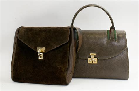 gucci brown suede top small handle bag|vintage Gucci brown leather handbag.